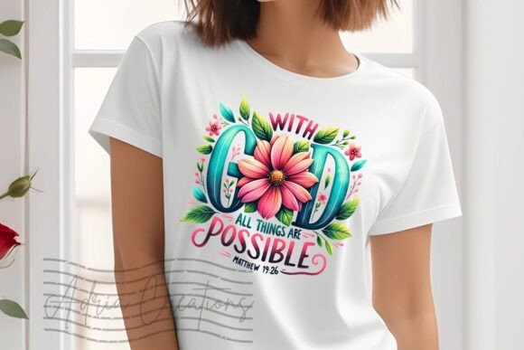 Bible Verse Christian Sublimation PNG: Graphics for T-Shirt Designs & Branding
