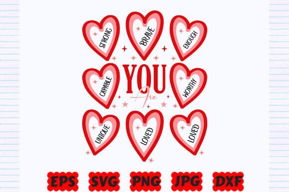 Christian Self Love Valentine’s Day SVG Graphics