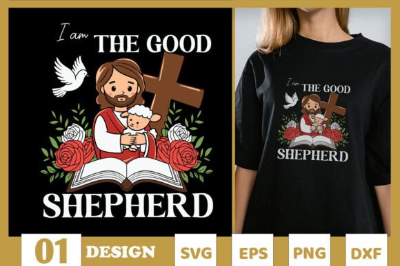 Easter Jesus the Good Shepherd Bible SVG
