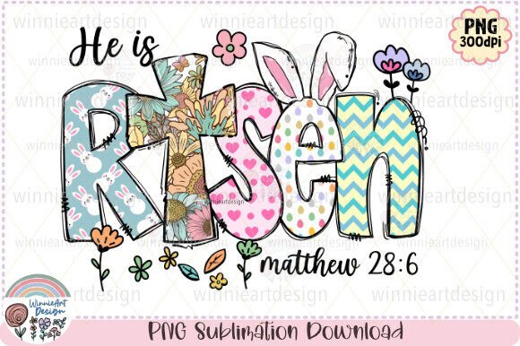 He Is Risen Christian Easter Faith Cross