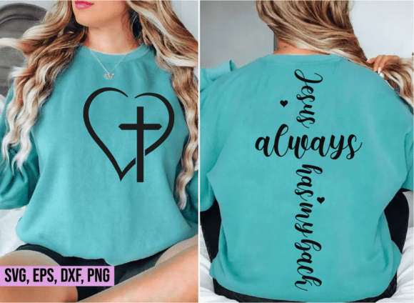 Jesus Has My Back SVG: Christian Graphics for T-Shirt Designs
