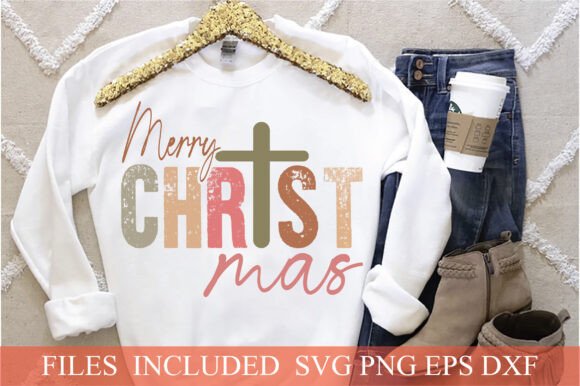 Merry Christmas Christian Graphics & T-Shirt Designs
